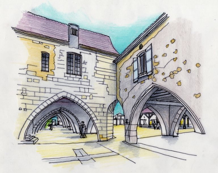 Place de Cornières Monpazier
